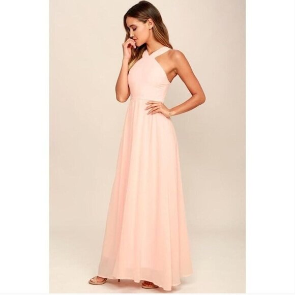 Lulus Air of Romance Peach Maxi Dress Size XS - Picture 2 of 8
